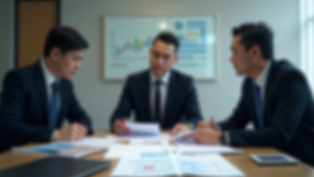 Bank Negara policy committee members in formal meeting discussing economic data and policy decisions